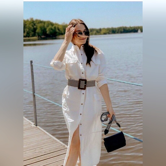 Zara Dresses & Skirts - Zara linen blend shirt dress